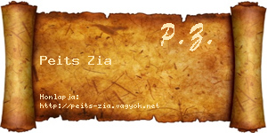 Peits Zia névjegykártya